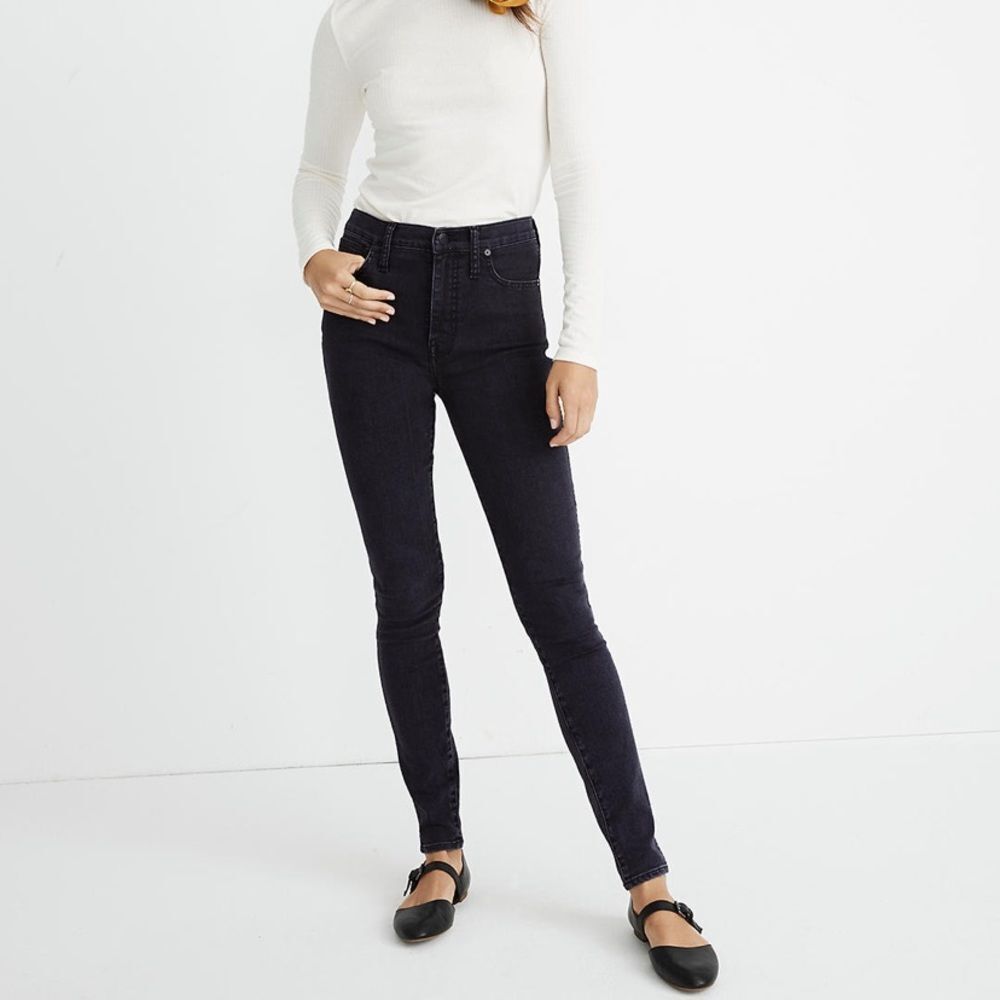 Sz 28 Black 10 inch high-rise skinny Madewell Jeans